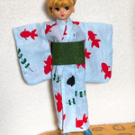 9月まで限定‼️リカちゃん着せ替え浴衣👘〜金魚柄〜