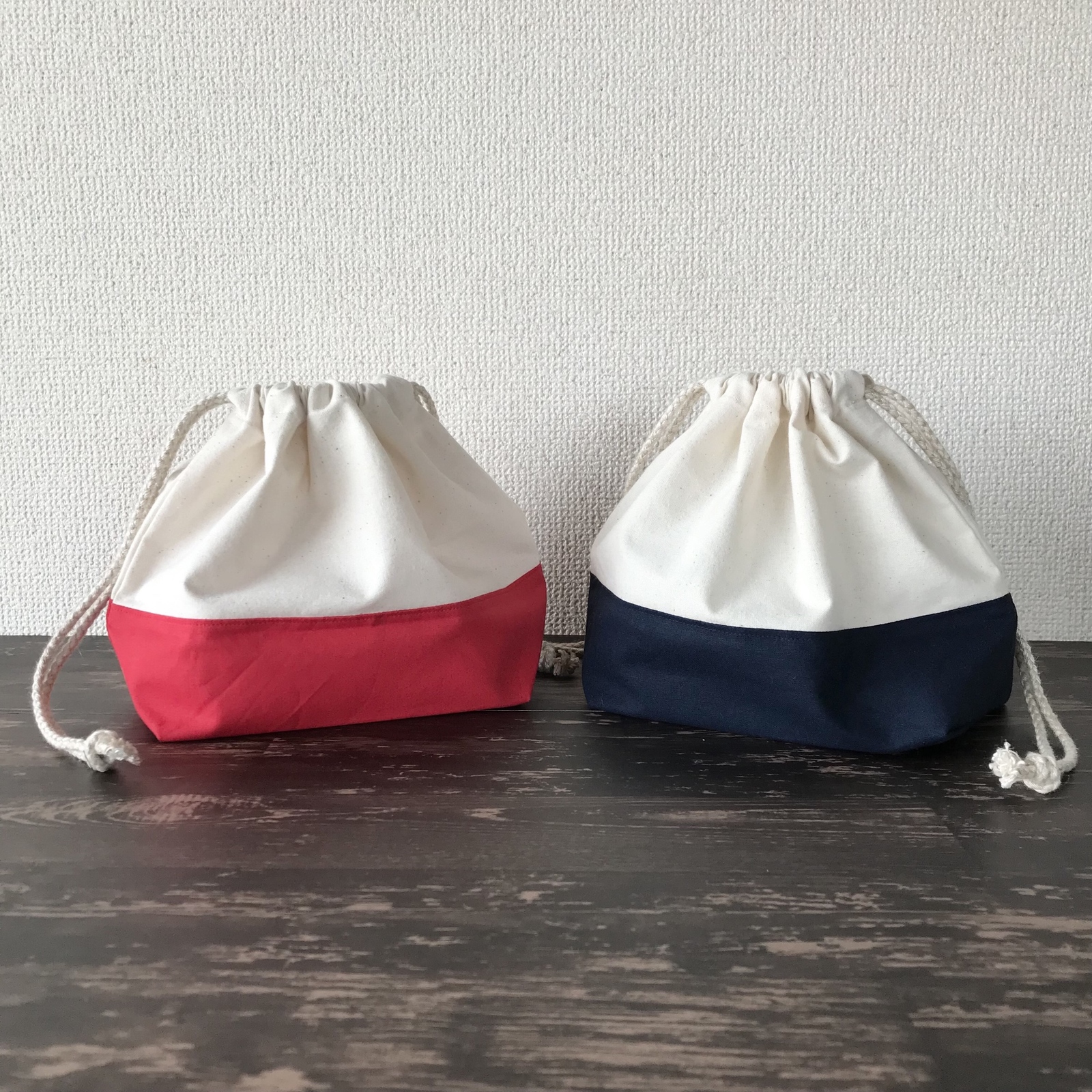 再販》水玉ドットバイカラー巾着袋 - annyeon洋品店's GALLERY