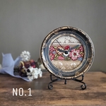 No.1-No.4 花刺繍のアンティーク時計