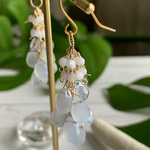 ブルーレースアゲートのしずくちゃんピアス