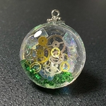 ぷっくりスチームパンクレジンネックレス