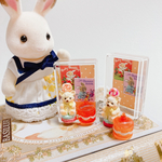 キャンディくまちゃんとオレンジのキャニスター　ミニチュア　ハンドメイド