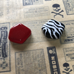 ゼブラ×レッドピアス　イヤリング