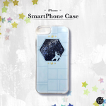グリッタースマホケース iPhone 宇宙からこんにちは 