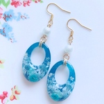 大人ブルーフラワーピアス/イヤリング♡