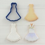 ウェディングドレス①【縦９㎝】クッキー型・クッキーカッター