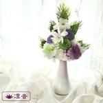 プリザーブドフラワー仏花・お仏壇の花 【翡翠】(ひすい)  Мサイズ　花器なし