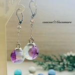紫陽花のハーバリウムピアス【サージカルステンレスピアス】