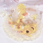 ✨限定1点✨新作スタイ首輪♡サンフラワーひまわり♡ビタミンカラー♡フラワーレースチュール♡