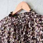 長袖も♪【10/8再入荷♡】リバティ＊フリルネックブラウス （7・9・11・13号)