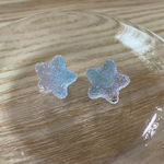 カラフル星グミピアス(ブルー) [樹脂スタッド　青　紫　スワロフスキー]