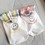 犬服！赤チェックフード！ニコちゃん