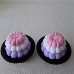 ちりめん細工    菊落雁    お供物(うす紫)