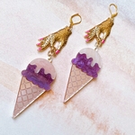 アイスクリームの大ぶりピアス