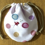 刺繍の丸底ポーチ☆夏祭り