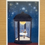 選べる♪ 絵本のようなポストカード(28.ランタンの中でコーヒータイム)【2枚で350円】