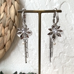【送料無料】silver flower &chain /2way 