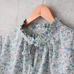 【期間限定SALE♡4/25まで】リバティ＊フリルネックブラウス （11号)