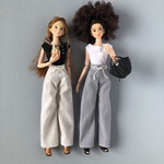 リラックスワイドパンツ（ストライプ）