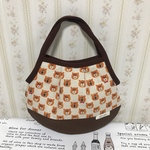 グラニーバック　　くまちゃん(生成りと茶)