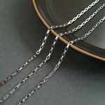 [1m] サージカル ステンレス デザインチェーン 色褪せにくい ロジウムメッキ ニッケルフリー