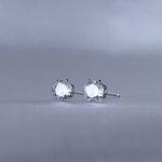 ❃アレルギー対応 キュービックジルコニア『シンプルな一粒ピアス』 3mm サージカルステンレス 316L czダイヤ