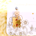14G 揺れる猫ちゃんボディピアス(軟骨用ヘリックス)