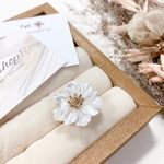 flowerリング -white-