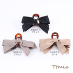 TH067-3  1個  バンスクリップ ヘアアクセサリー リボン 10×13cm（1ヶ）ネコポス不可