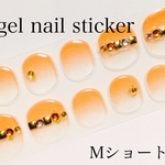 N363 オレンジグラデ　ネイルシール