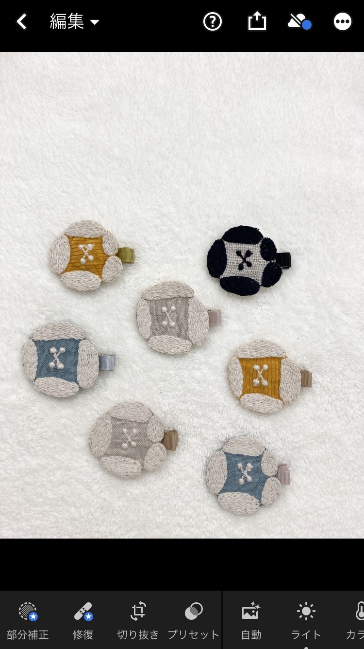 ハンドメイド ミナペルホネン ヘアクリップ dear - K♡'s GALLERY