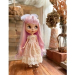 ピンクのスクエアネックのワンピース☆ネオブライスアウトフィット