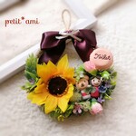 クリスマス♡お花とマカロンのリース♡ニコとミエル