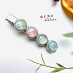レジン　ヘアピン　パステルカラー　花　蝶　女の子