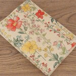 【単行本】ゴムバンド付ブックカバー★草花 ボタニカル フラワー★水彩★生成り