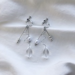【大人気】シルバーワイヤーピアス/イヤリング