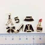 合金デコパーツ　黒リップ5ジャケット等7個セット