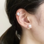 一粒淡水パール　ear cuff イヤーカフ