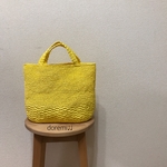 プールバッグ　トートバッグ　黄色　