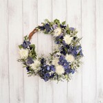 ブルーの紫陽花 ・爽やか夏リース