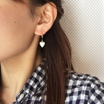 sale 14kgf シェルハートピアス