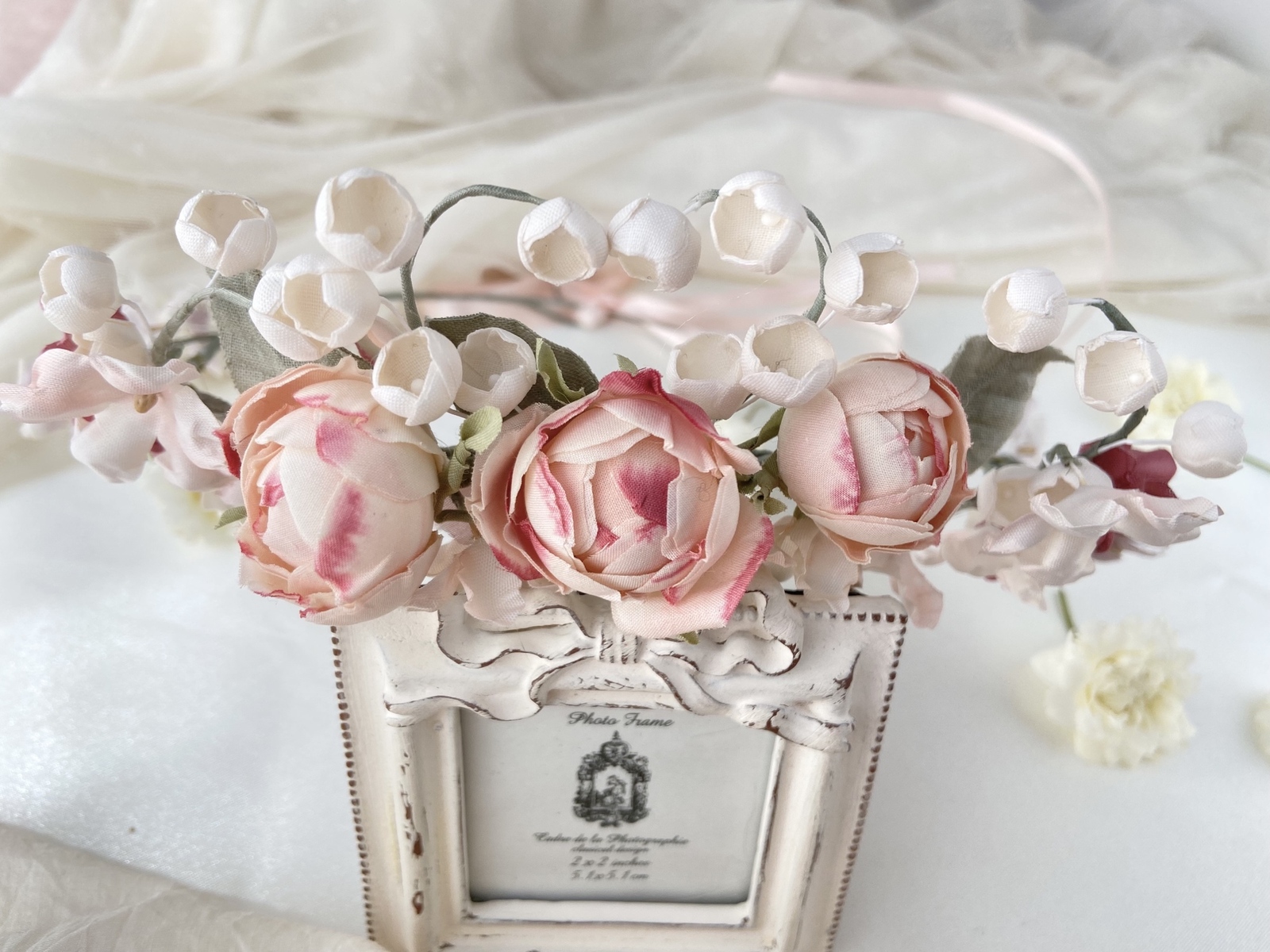 最終値下 3つ薔薇とハートリリーのティアラ花冠 希少 Constructorag Com