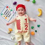 ハーフバースデー　サロペット　ノーマルベレー帽ver