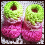 strawberry newborn baby booties
