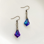 ガラスドロップのアンティークなピアスorイヤリング⑩