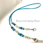 　Blue & deep Blue マスクストラップ　マスクチェーン