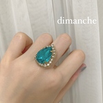 ヴィンテージ　ドロップ　リング(サファイア)