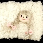 ご奉仕品！羊毛人形付きふわもこスヌード(女の子)