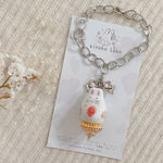 ✳︎ ふんわり 陶器のうさぎさん おまもり キーホルダー  ✳︎