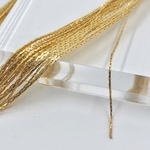 【約2m】つぶし玉付き　GCH1 0.5mm  ゴールド　カルナド　チェーン